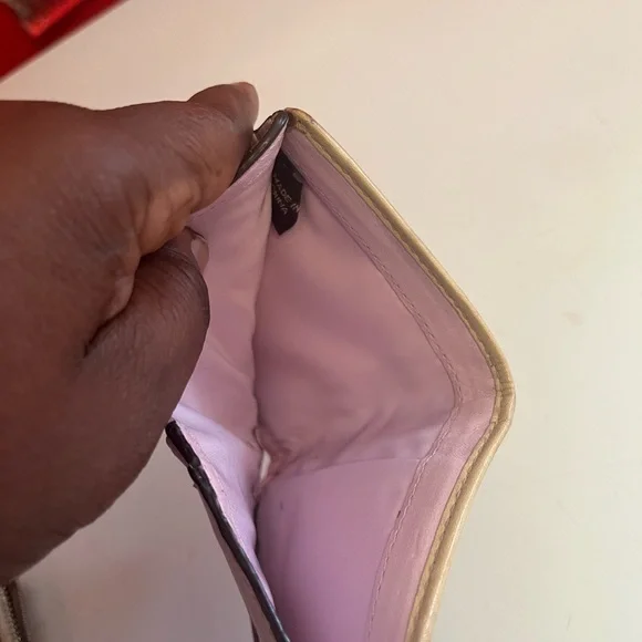 Preowned Coach Tan Wallet with Gold Accents - Picture 7 of 8